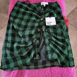 by the way checkered skirt